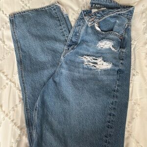 American Eagle Casual Blue Distressed Jeans